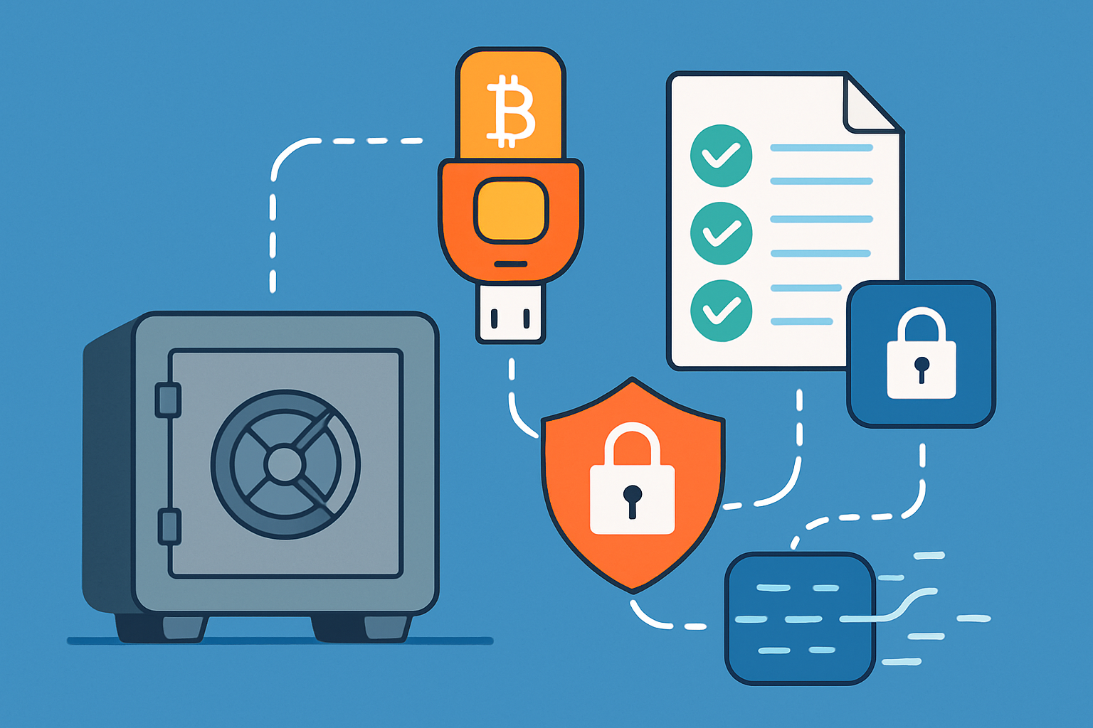 Visual representation of core security features employed in reliable crypto custody solutions