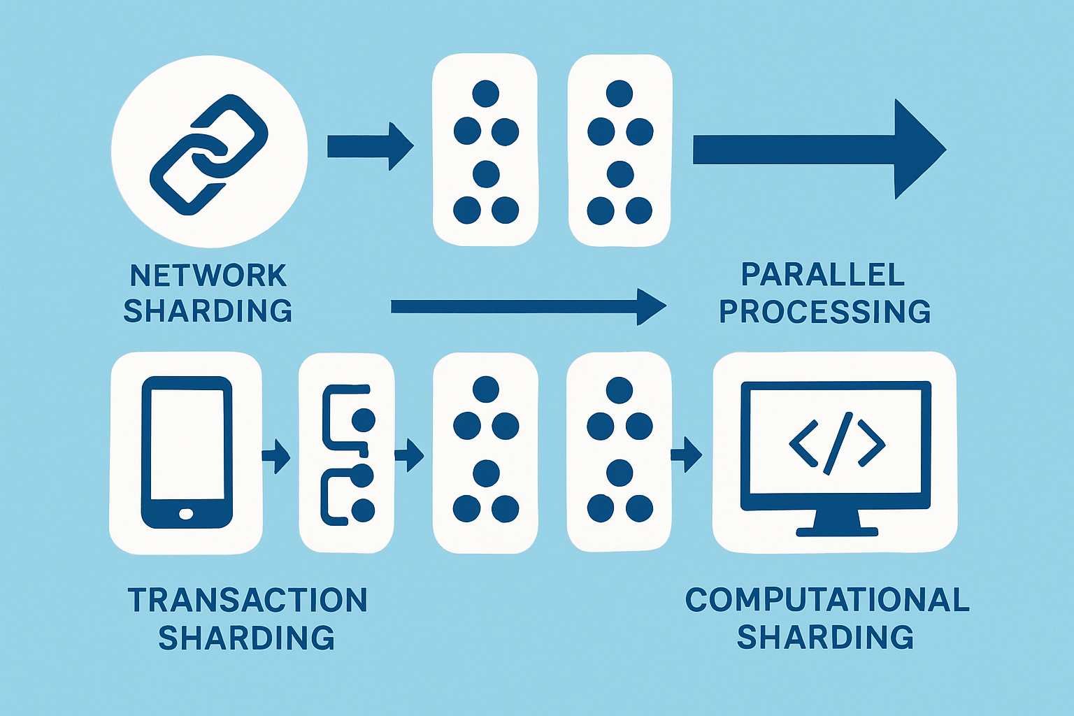 Diagram illustrating Zilliqa’s sharding structure and workflow